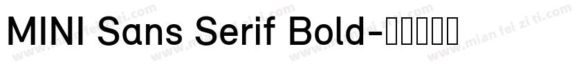 MINI Sans Serif Bold字体转换
